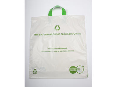 Bærepose 400x450/50 mm hvid 60 my 250 stk RECYCLED