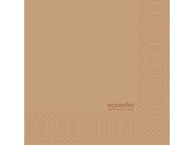 Servietter 33x33 cm natur 3-lags 250 stk