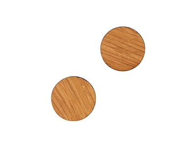 Magneter | Naga | til glastavle | cirkel | teak | 2 stk