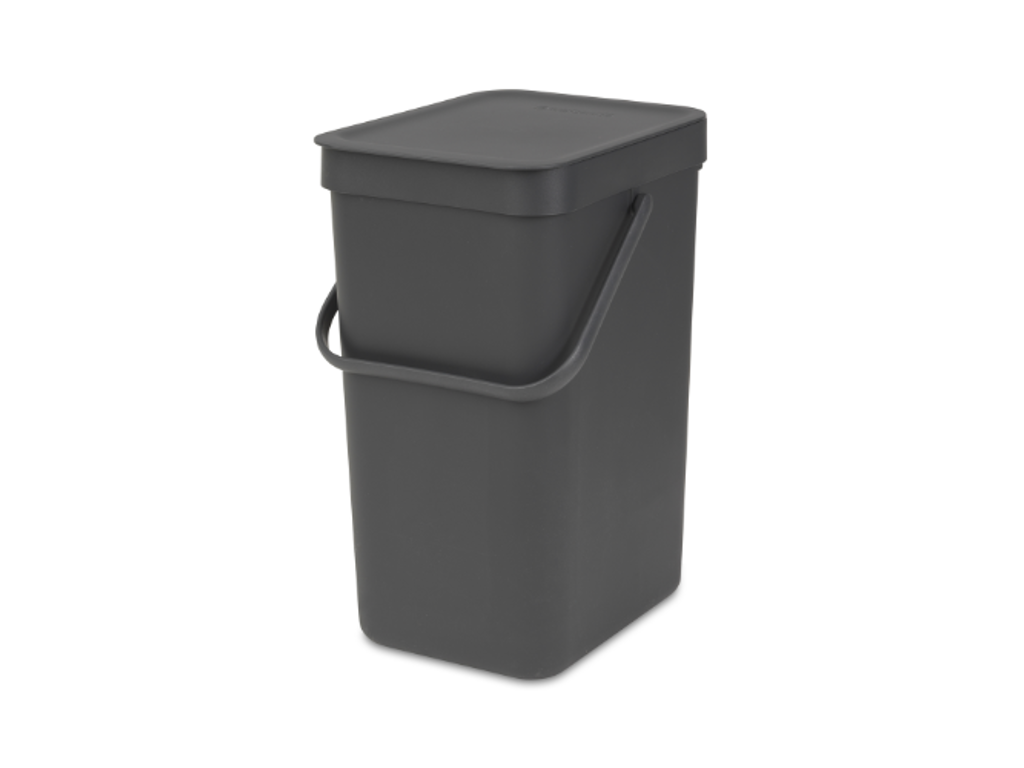 Brabantia Affaldsspand med låg | 12 Liter | Grå | Affaldssystem