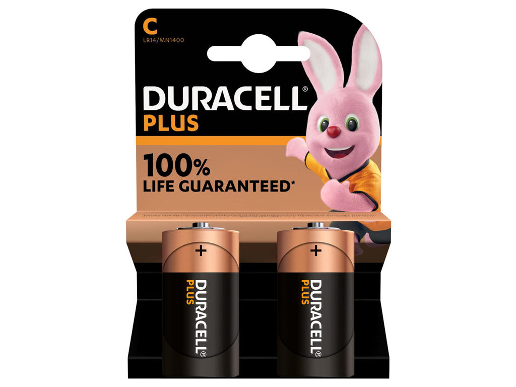 Batteri Duracell Plus Power C LR14 2 stk