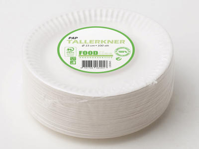 Tallerken 15 cm coated 100 stk.