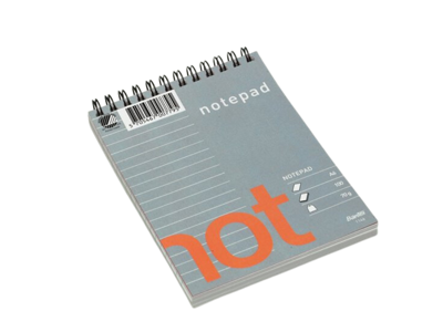 Notesblok A6 linjeret topspiral 100 ark