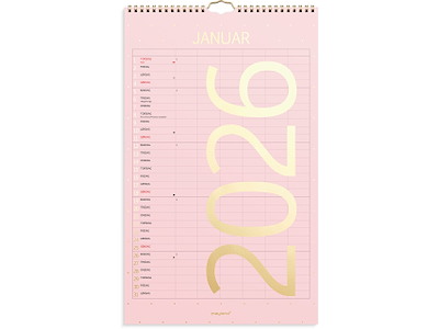 Familiekalender Color stor 2026