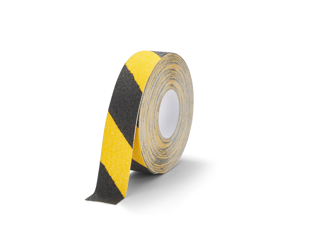 Skridsikker tape Duraline GRIP+ color 50mm sort/gul