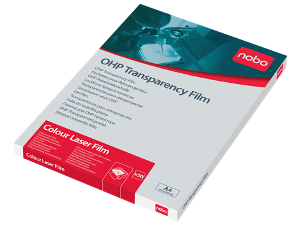 Transparent A4 Nobo farvelaser 100 mic 50 stk