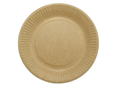 Tallerken 18 cm pap nature brun 50 stk