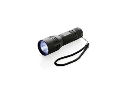 3W CREE lygte medium, sort