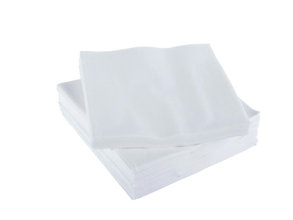 Servietter 33x33 cm 2-lags hvid 2000 stk