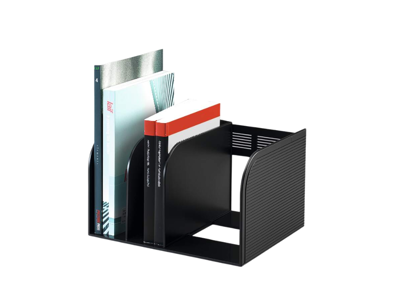 Bogstøtte OPTIMO med 2 justerbare rum sort