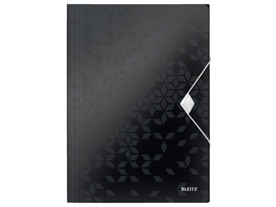 Elastikmappe A4 plast PP Leitz WOW sort