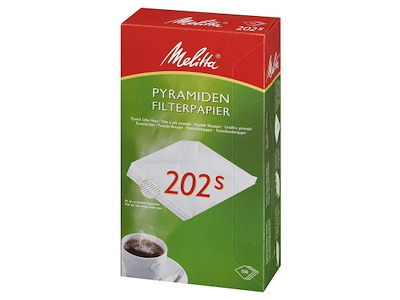Kaffefilter 202 hvid 100 stk
