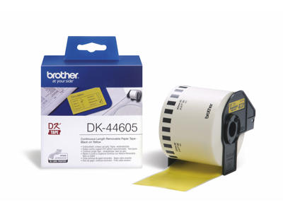 Label Brother DK44605 62mm x30,48 meter gul aftagelig