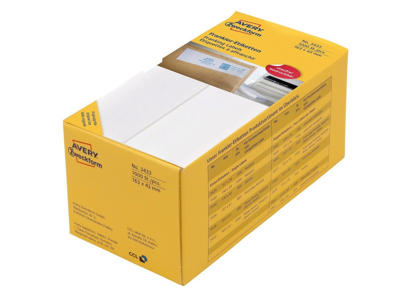 Frankeringsetiket Avery 3433 43x163mm 2 stk/ark 1000 stk/pk