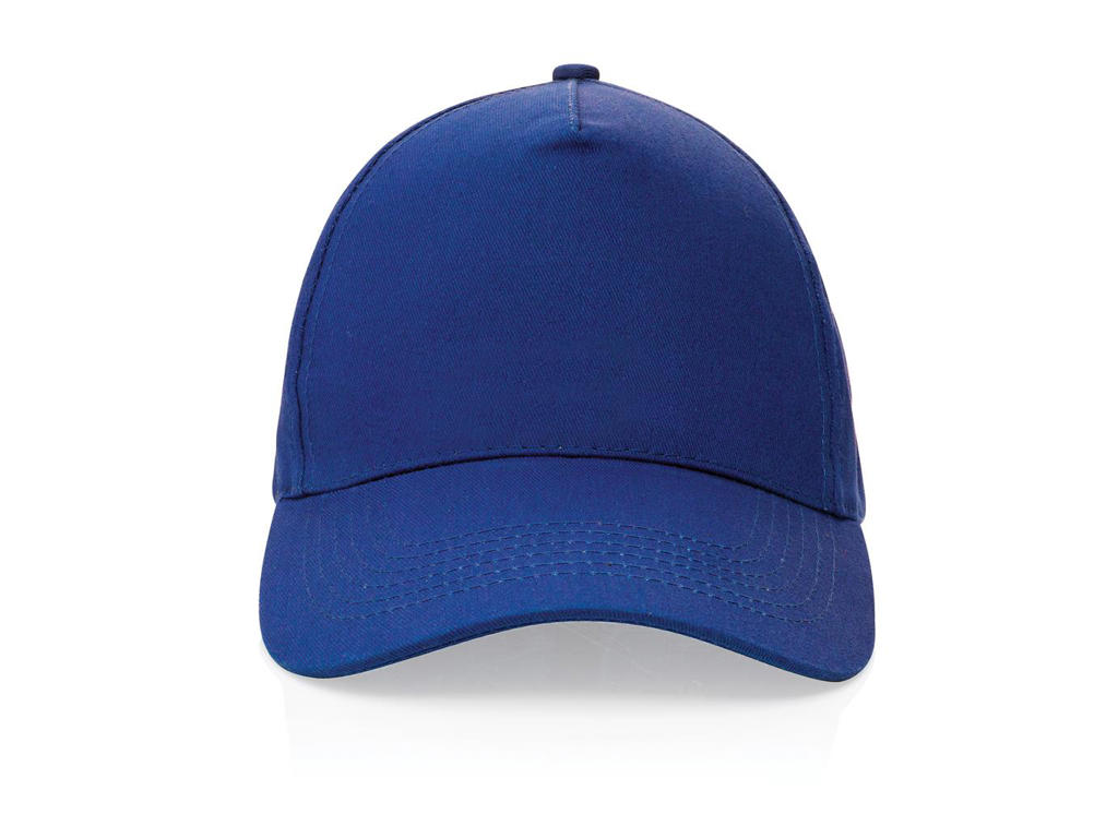 Impact 5 Panels cap, 190gr Genanvendelig Bomuld, med Aware&trade;, blå
