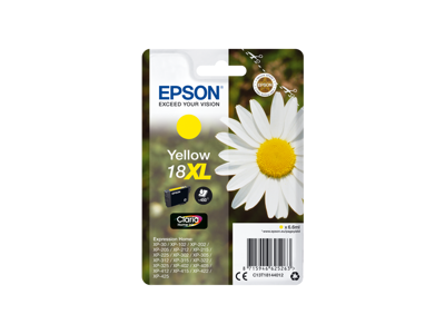 Epson blækpatron 18XL gul, 180 sider