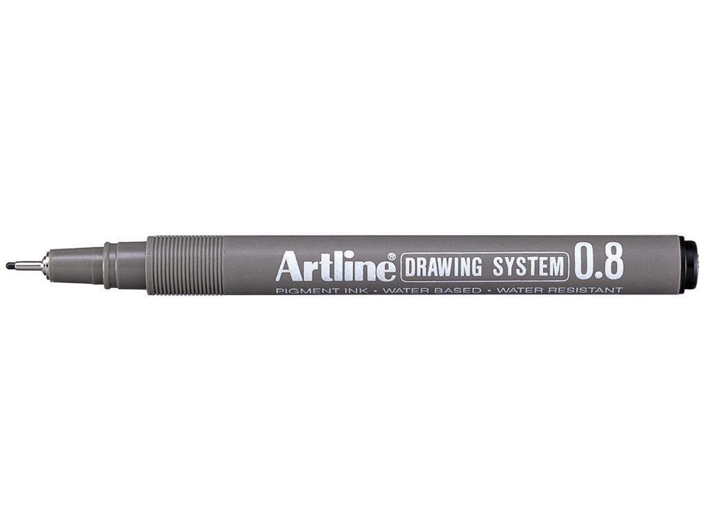 Drawingpen Artline 0,8mm sort