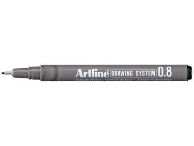 Drawingpen Artline 0,8mm sort