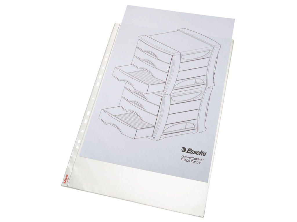 Plastlomme A3 0,085 m/præg 10 stk højformat Esselte