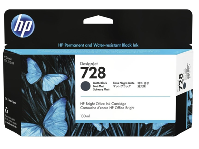 HP 728 blæk sort 300 ml.