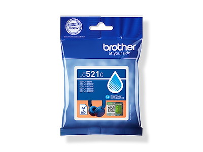 Brother blæk LC521 Cyan 500 sider