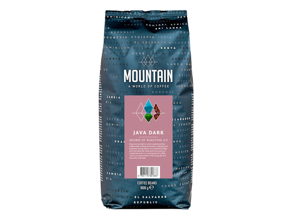 BKI kaffe | Mountain Java mørk | Hele bønner | 1 kg