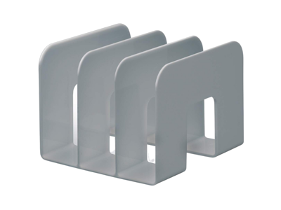 Bogstøtte TREND med 3 rum grå