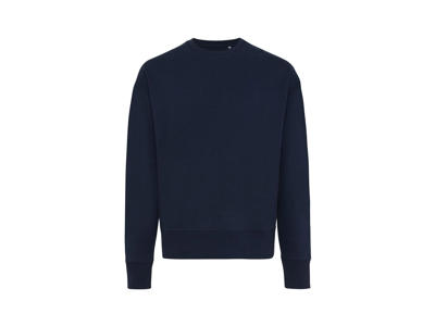 Iqoniq Kruger afslappet Crew neck i genanvendt bomuld, marine blå
