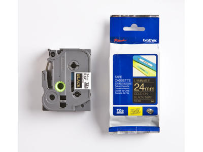 Brother tape TZe354 24mm guld/sort