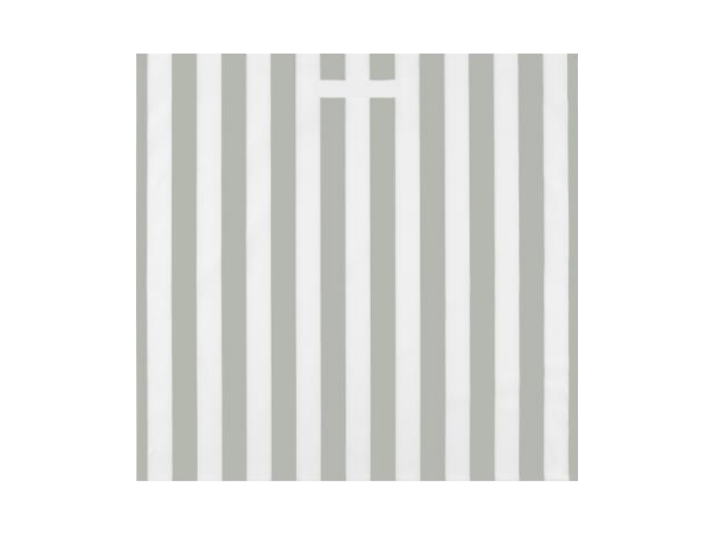 Bærepose 280x350mm Hvid/støvet Grøn Strib 40 my 1000 stk. U/afgift