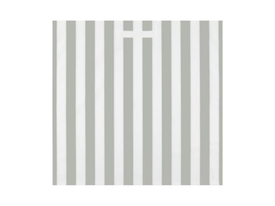 Bærepose 280x350mm hvid/støvet grøn strib 40 my 1000 stk. u/afgift