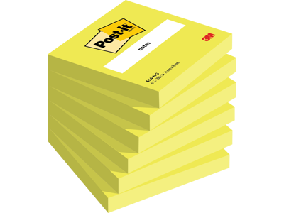 Post-it notes 76x76 mm neon grøn 6 blokke