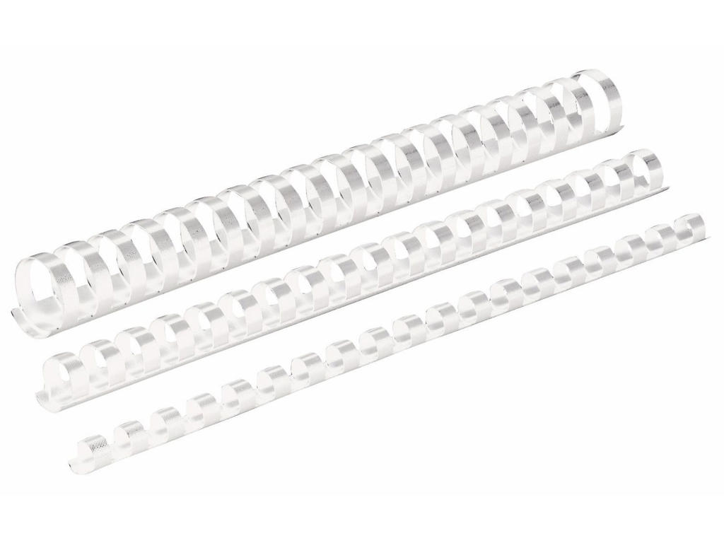 Spiralrygge 14 mm 21 ringe hvid 100 stk A4