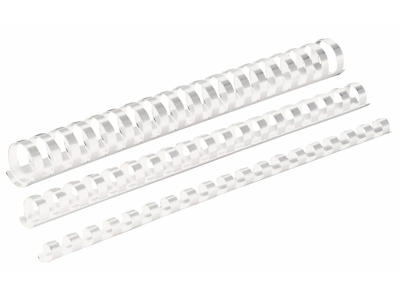 Spiralrygge 14 mm 21 ringe hvid 100 stk A4