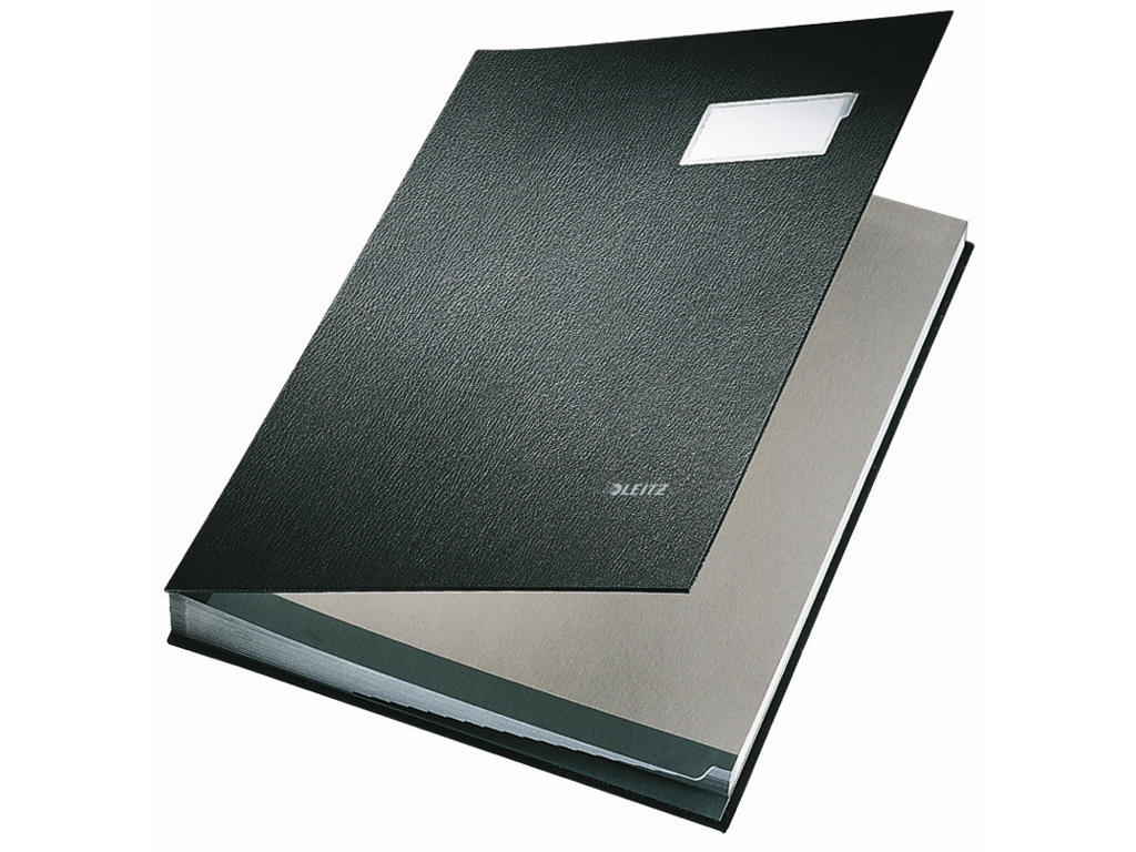 Underskriftmappe Leitz A4 20 rum PP-folie sort