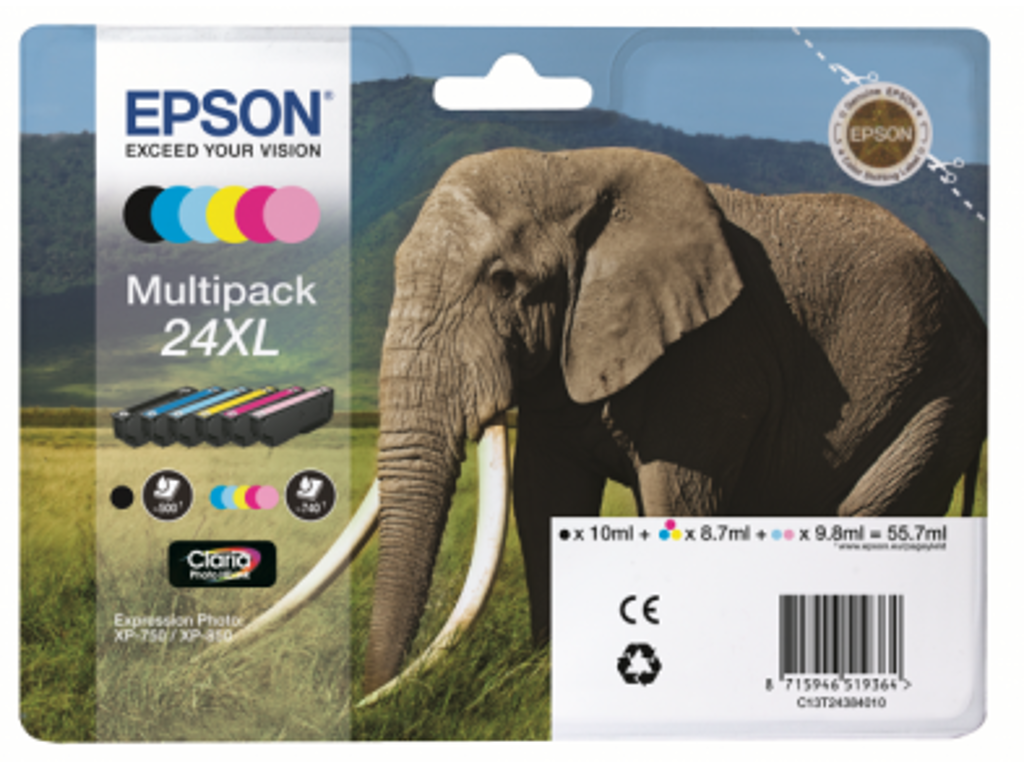 Epson T24XL blæk sampak 6 farver