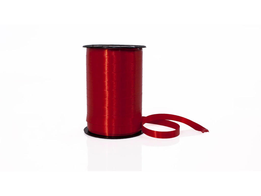 Gavebånd | 10mm x 250m | Blank | Mørk rød