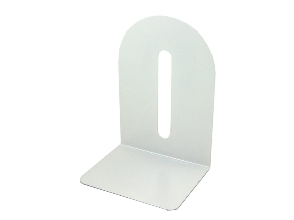 Bogstøtte metal 15 cm hvid
