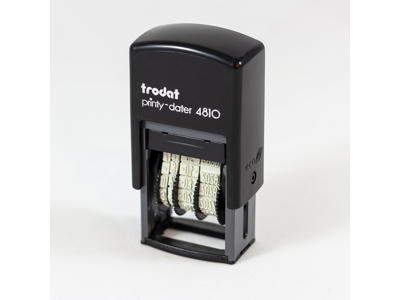 Datostempel Trodat Printy 4810 med sort pude ISO dato