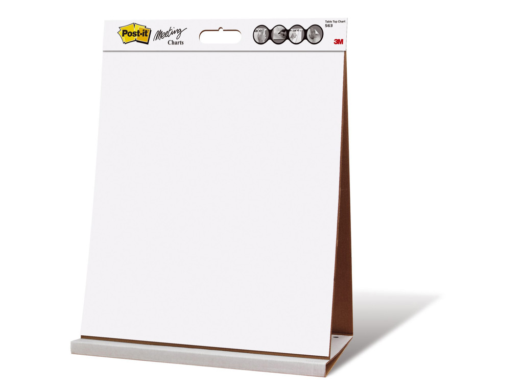 Flipoverpapir Post-it 563 blank 50,8x58,4 cm 20 ark bord