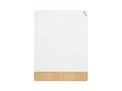 Magnetisk glastavle Naga | 120 x 90 cm | Mat glas hvid med egefiner