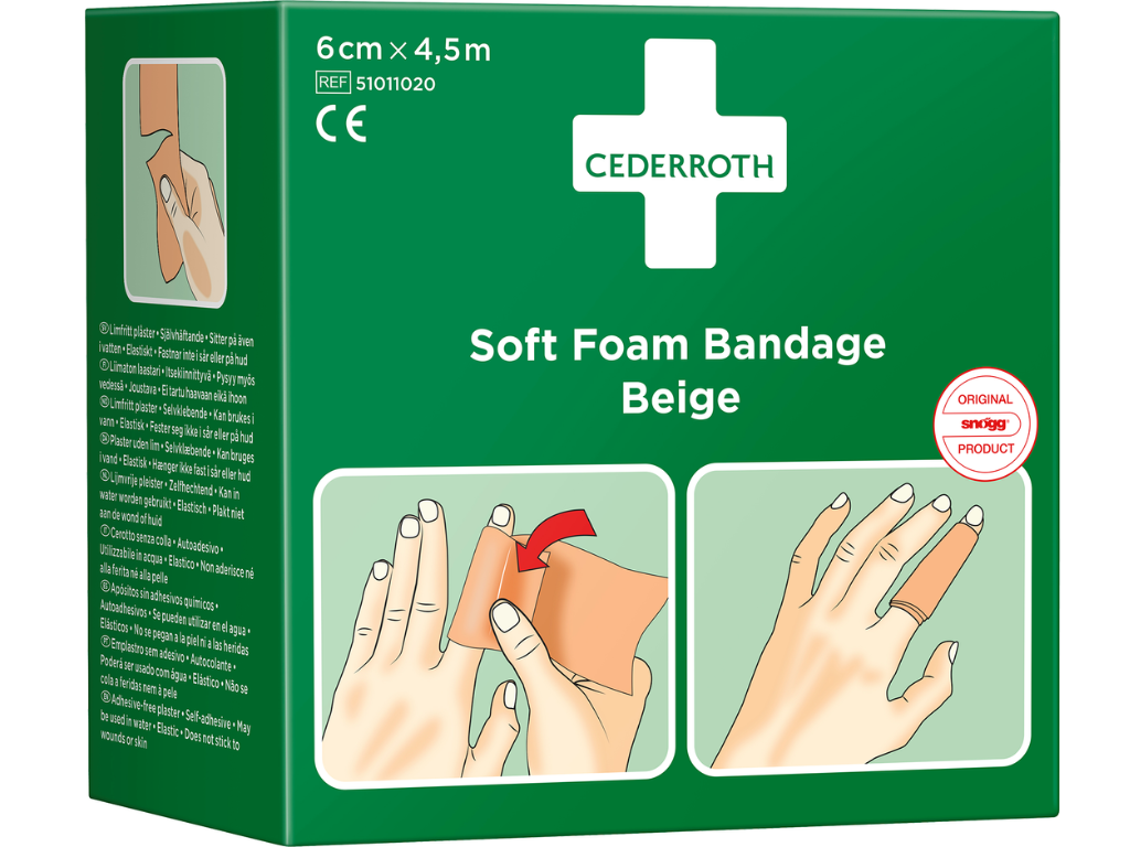 Bandage Soft Foam Cederroth beige 6 cm x 4,5 meter