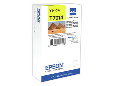 Epson blækpatron T7014 Gul XXL, 3400 sider