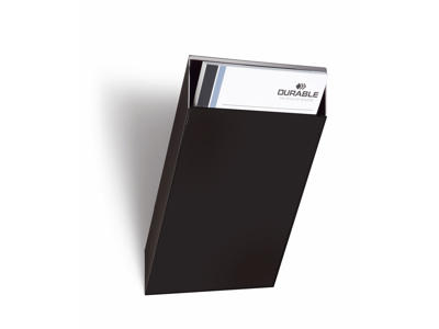 Brochureholder Flexiboxx A4 1 rum lodret sort