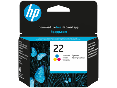 HP 22 blæk C9352AE CMY, 165 sider