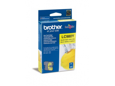 Brother blæk LC980Y gul, 260 sider