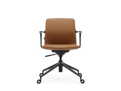 Mødestil Ventus Morgan lav, Cognac PU/sort stel