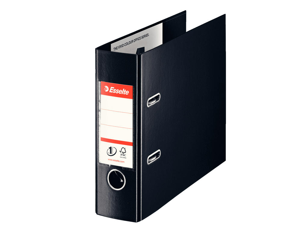 Brevordner Esselte A5 75 mm kabinet sort