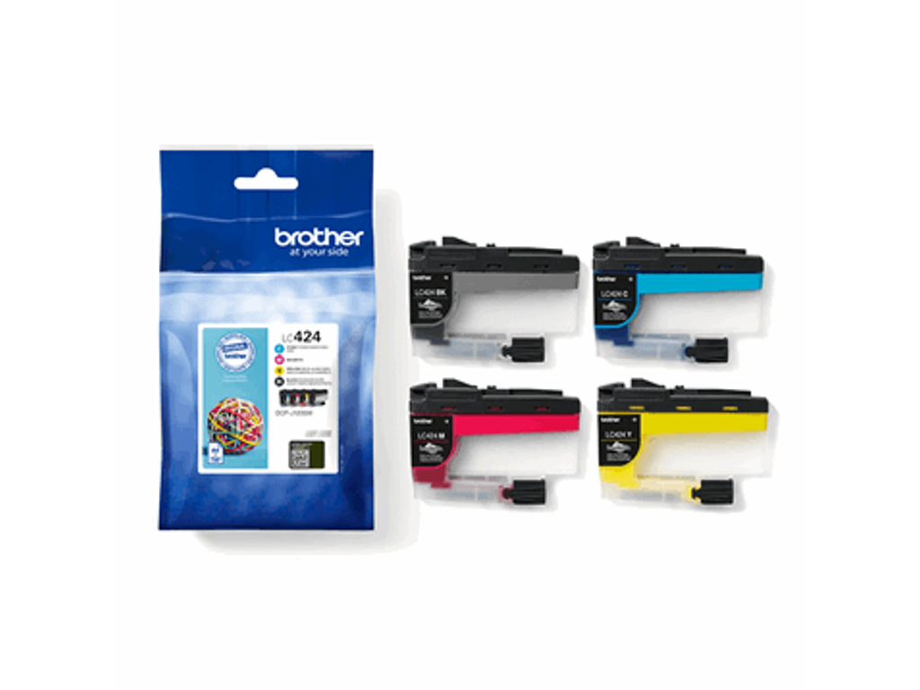 Brother blæk LC424 CMYK, 750 sider