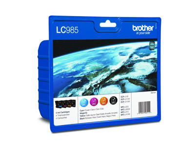 Brother blæk LC985 CMYK, 560 sider
